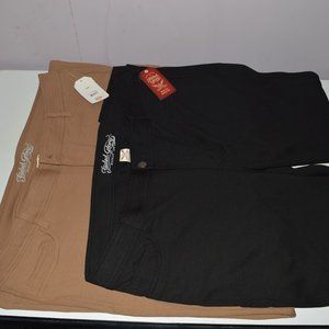 2 Pair Faded Glory Boot Cut Ponte Pants Size 22W